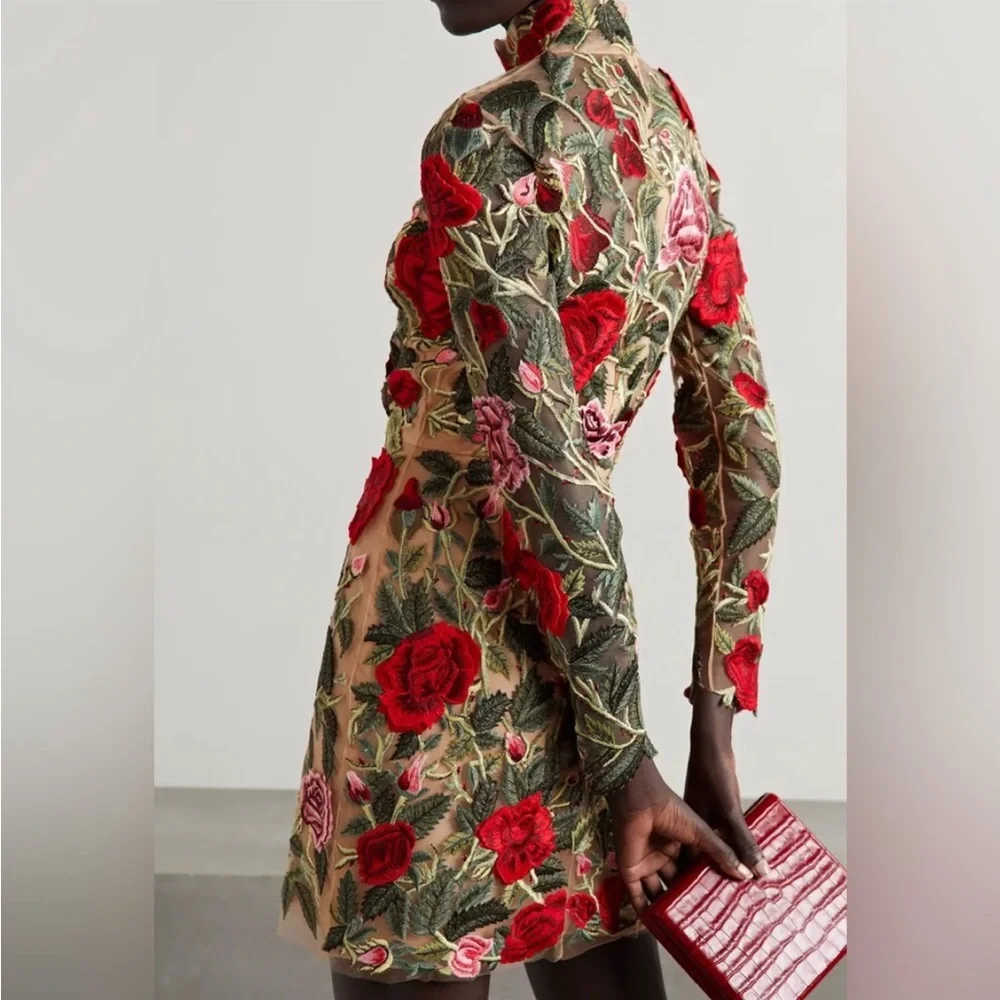 Floral Embroidered High Neck - Picture 6 of 12